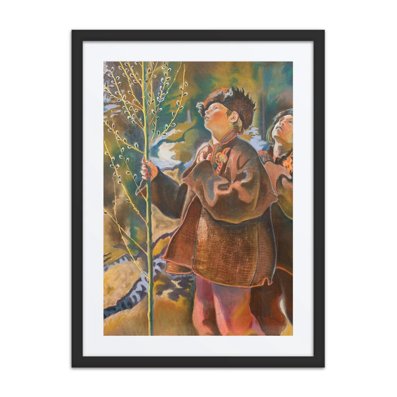 Palm Sunday – Triptych. Hutsul Boys with Catkins