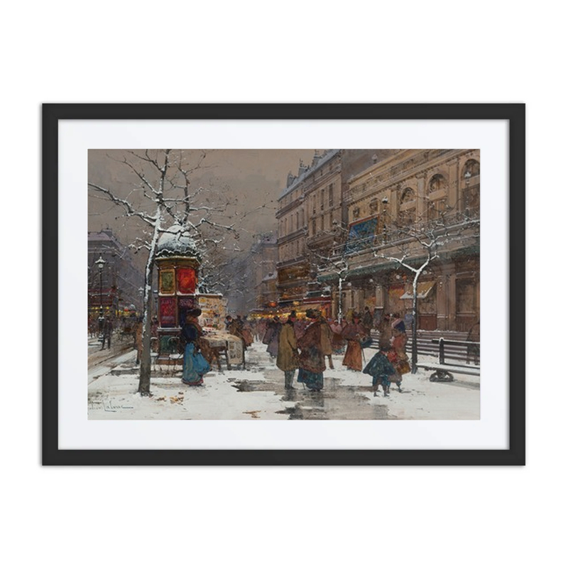 Paris, Boulevard in Winter