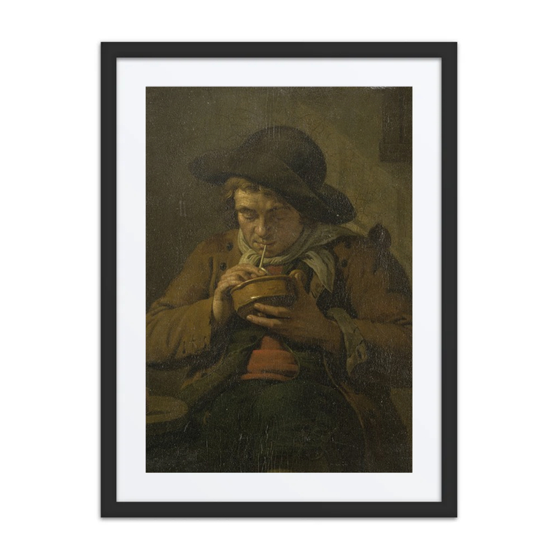 Peasant Lighting His Pipe