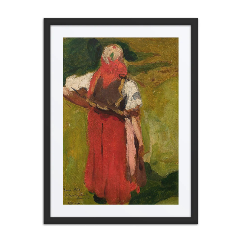 Peasant Woman, Back View, Sketch