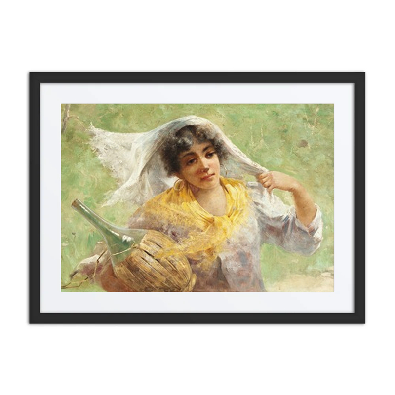 Peasant Woman with Chianti Bottle