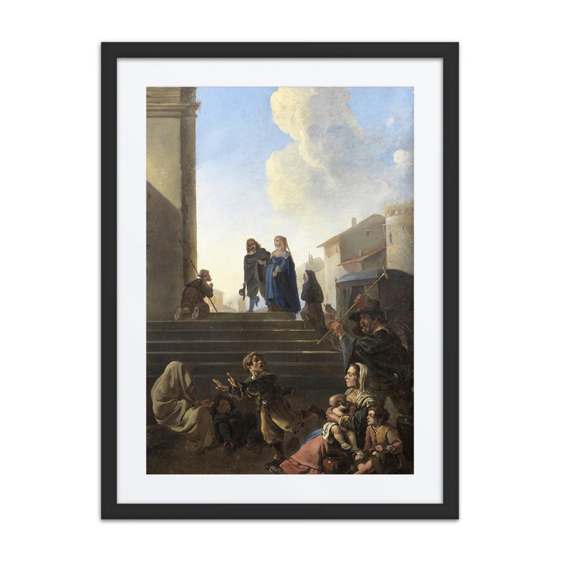 Peasants Before Church Steps