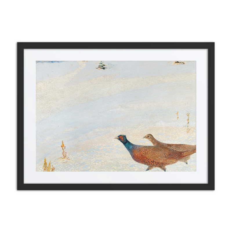 Pheasants in a Winter Landscape