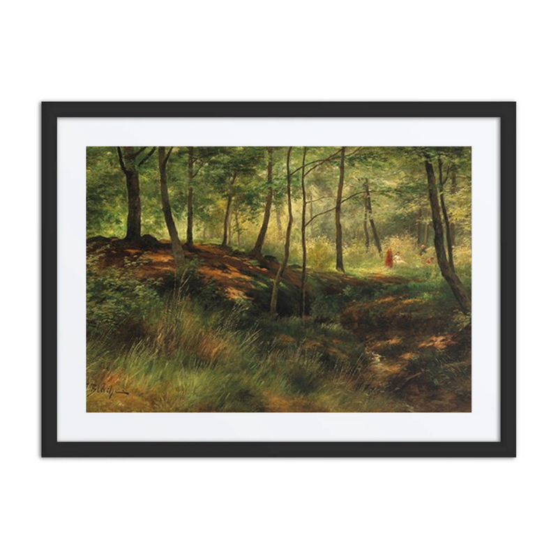 Picking Berries in a Forest in Summer
