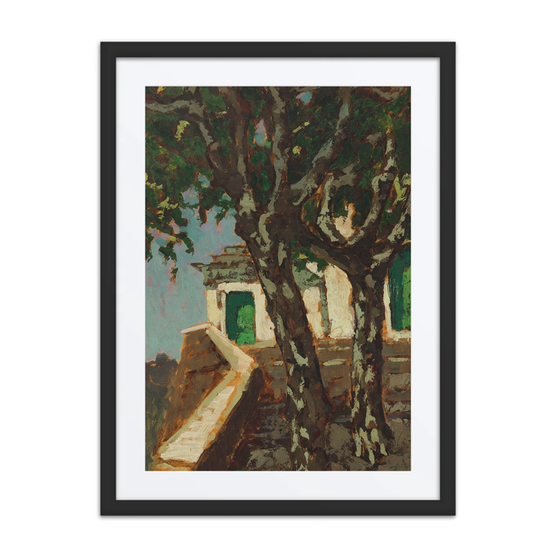 Platanus Trees at a Monastery Gate