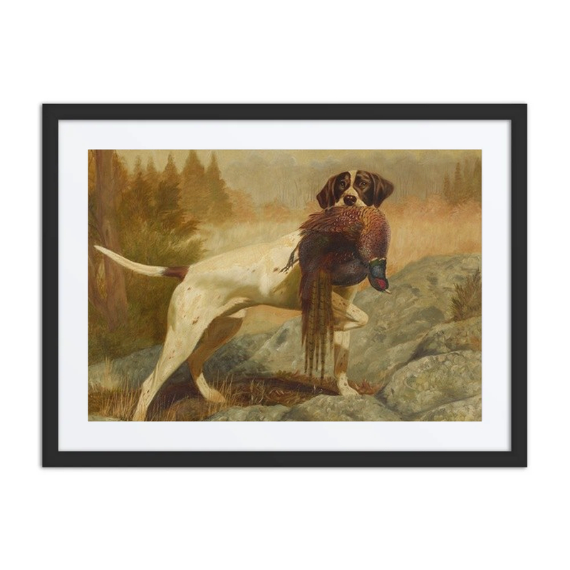 Pointer with Pheasant