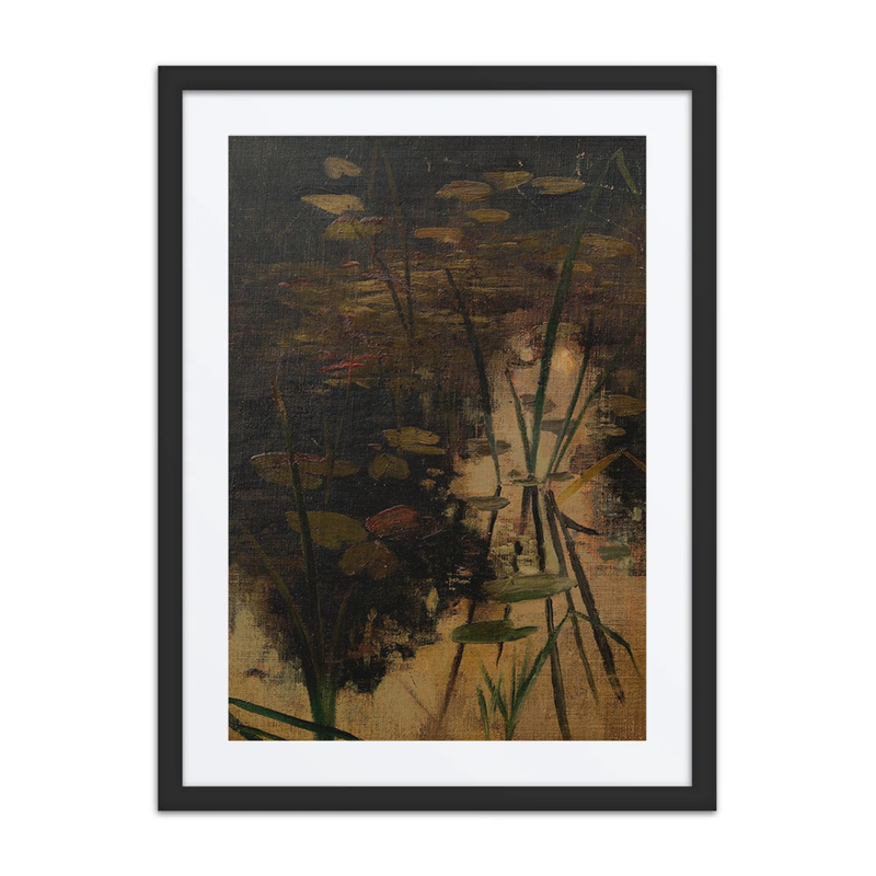 Pond with Water Lilies and Reeds