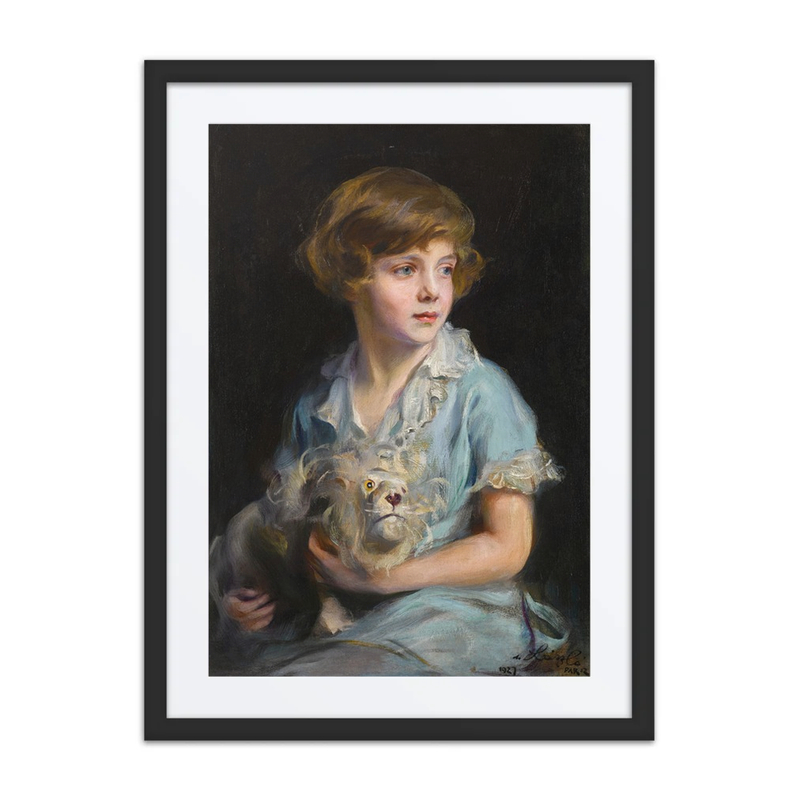 Portrait of a Child with a Steiff Lion