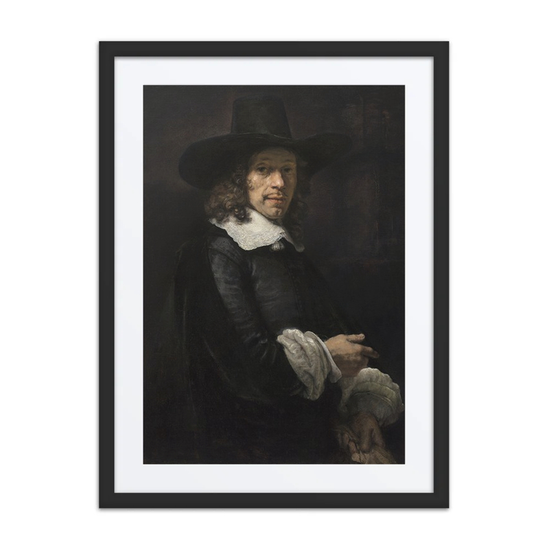 Portrait of a Gentleman with a Tall Hat and Gloves