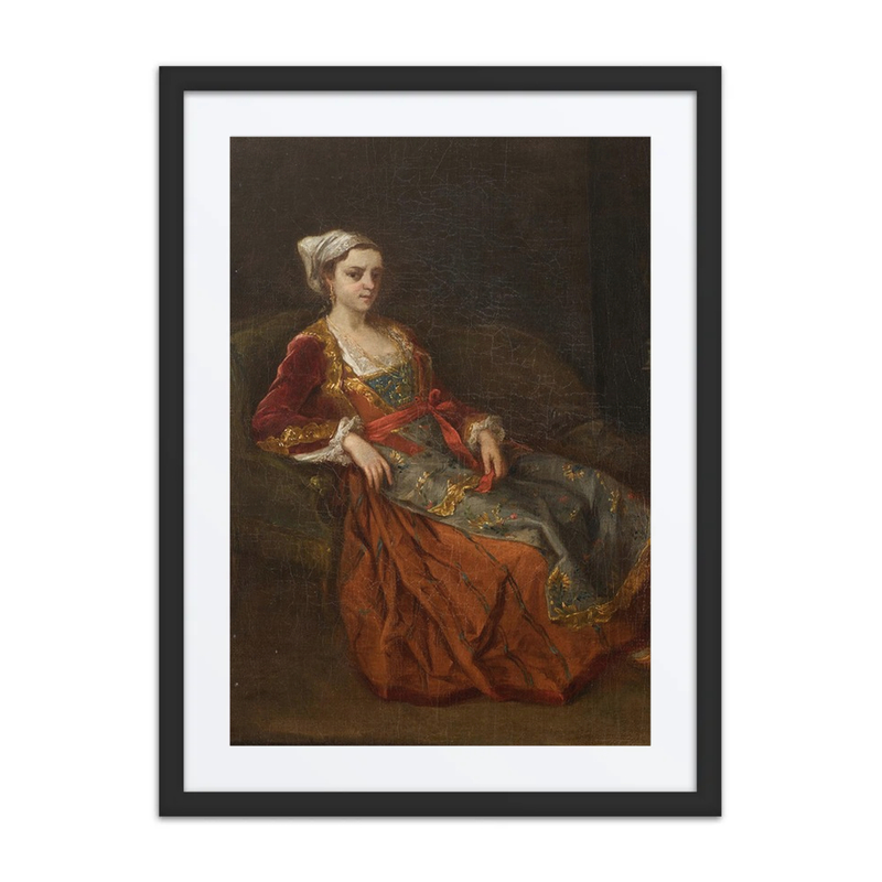 Portrait of a Lady in Turkish Dress Seated in an Armchair