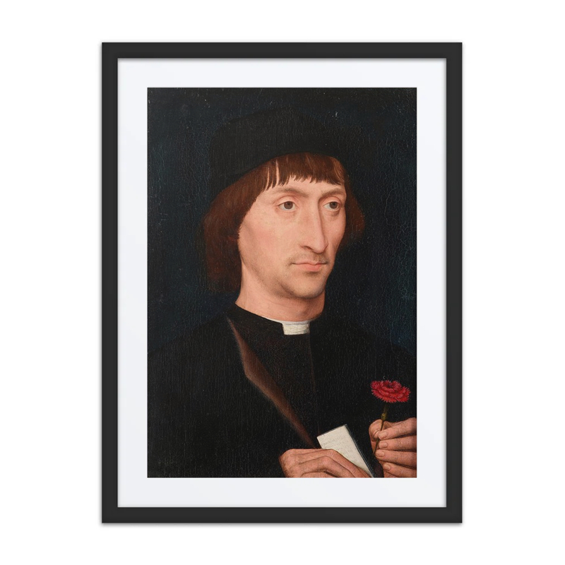 Portrait of a Man with a Pink