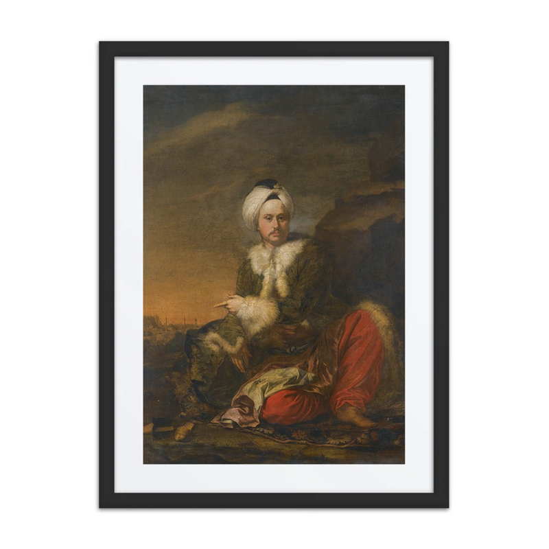 Portrait of a Merchant of the Levant Company in Turkish Dress, a View of Aleppo Beyond