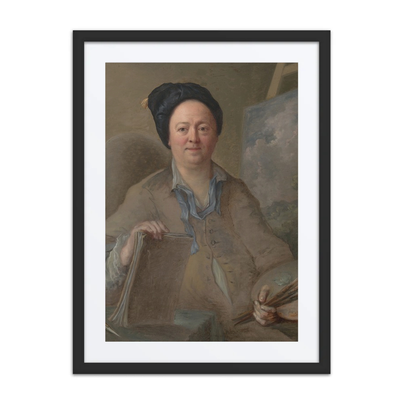 Portrait of a Painter with Sketchbook and Palette