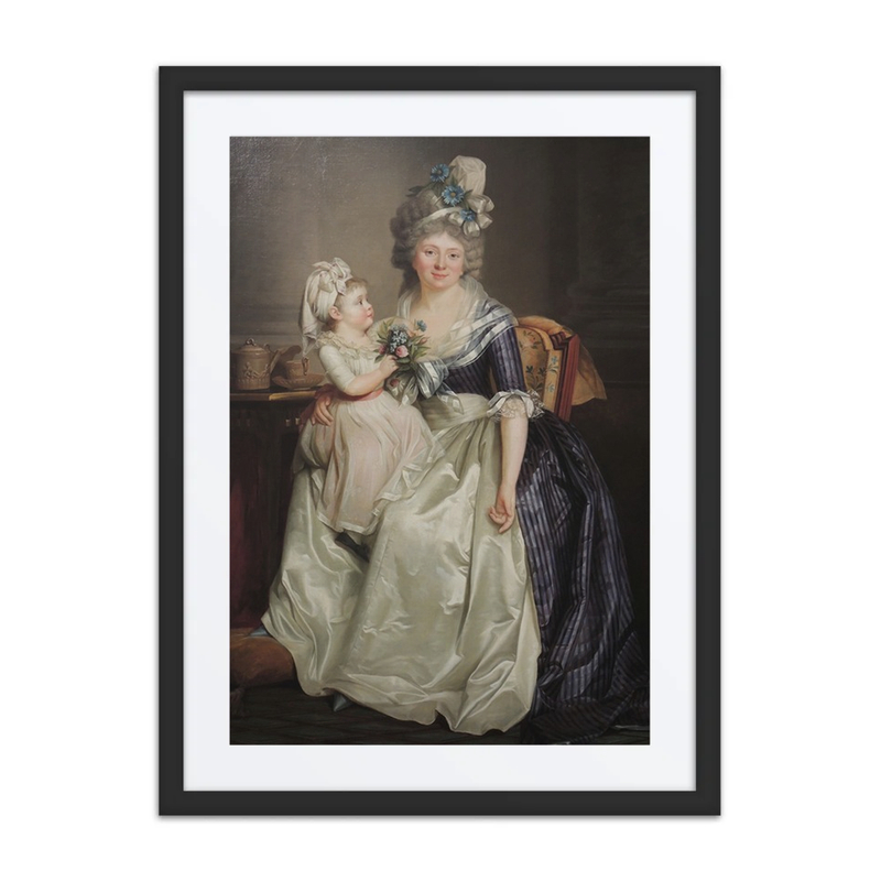 Portrait of a Woman Holding Her Daughter on Her Lap