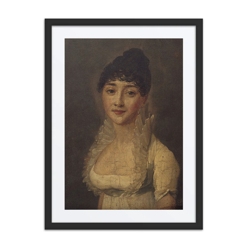 Portrait of a Woman in a White Dress
