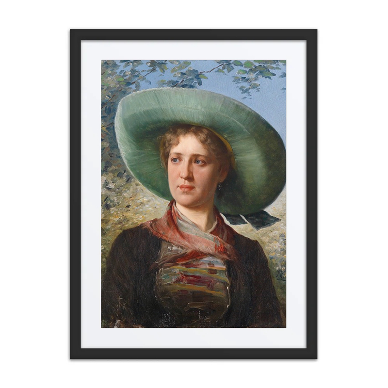 Portrait of a Young Woman in Traditional Costume