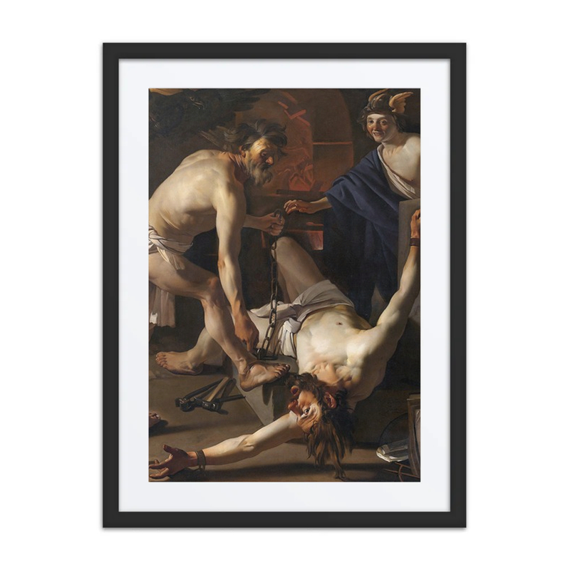 Prometheus Being Chained by Vulcan