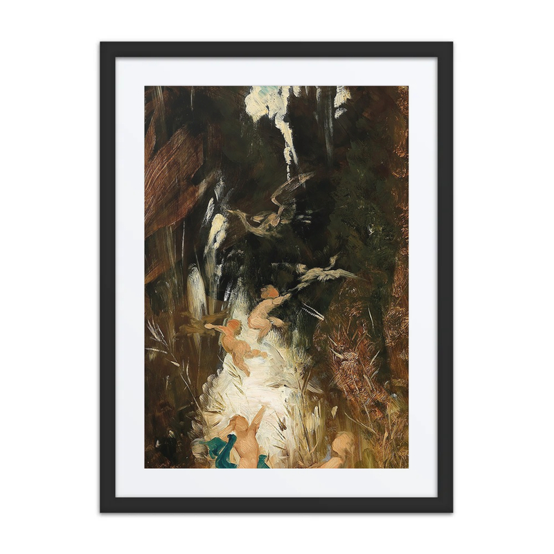 Putti Near a Forest Brook