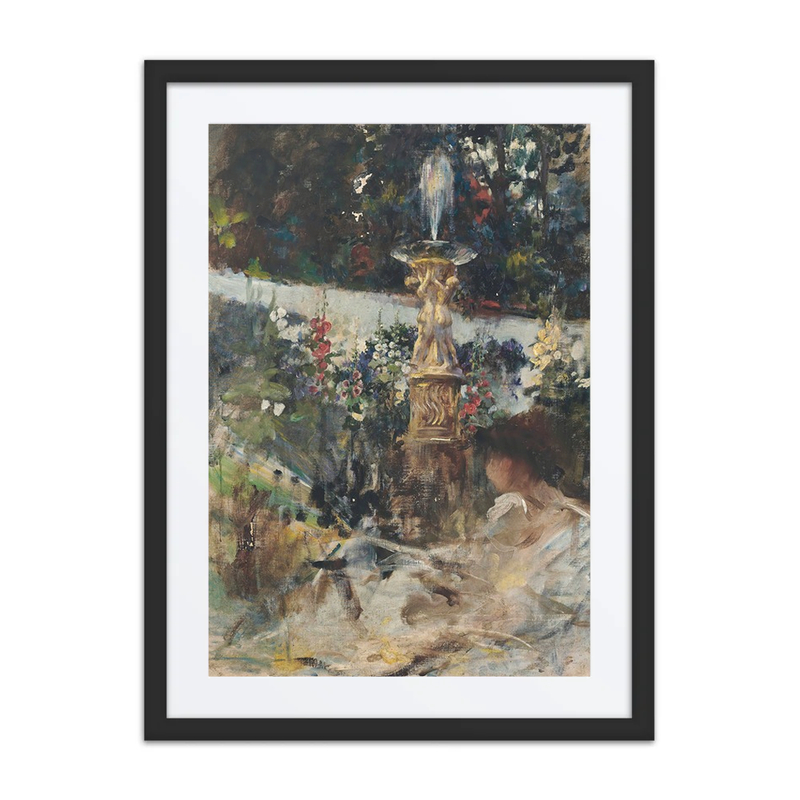 Reading by the Fountain