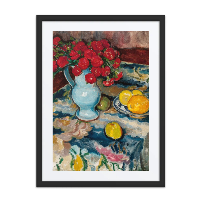 Red Carnations (Still Life with Blue Vase)
