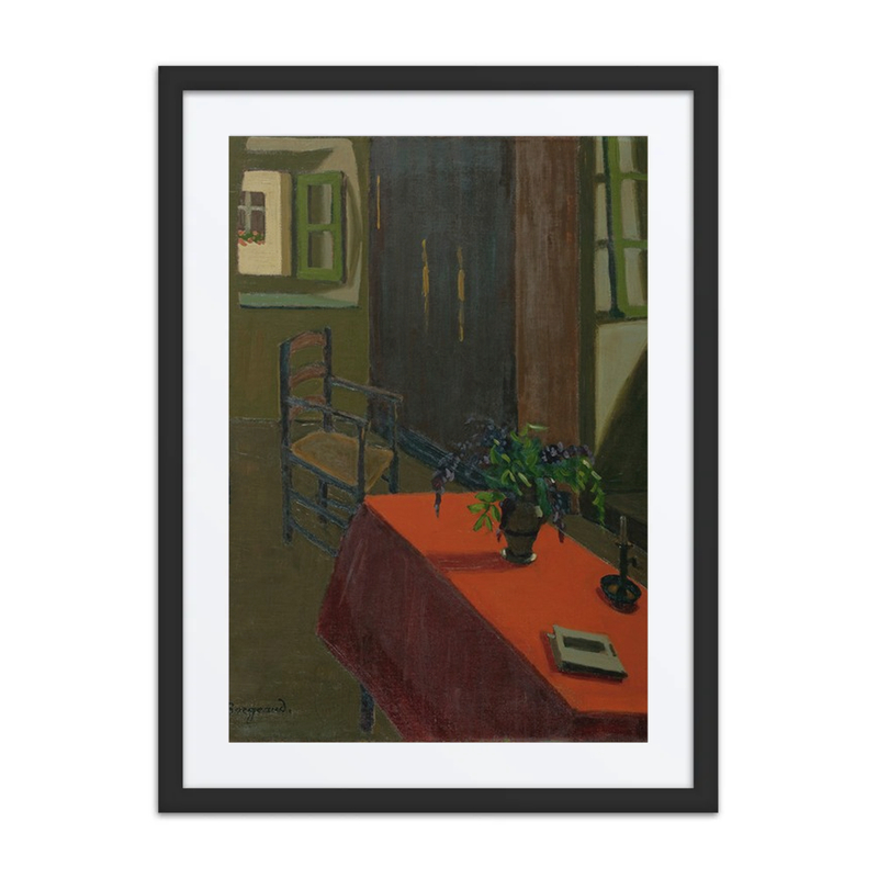 Red Table with Wisteria