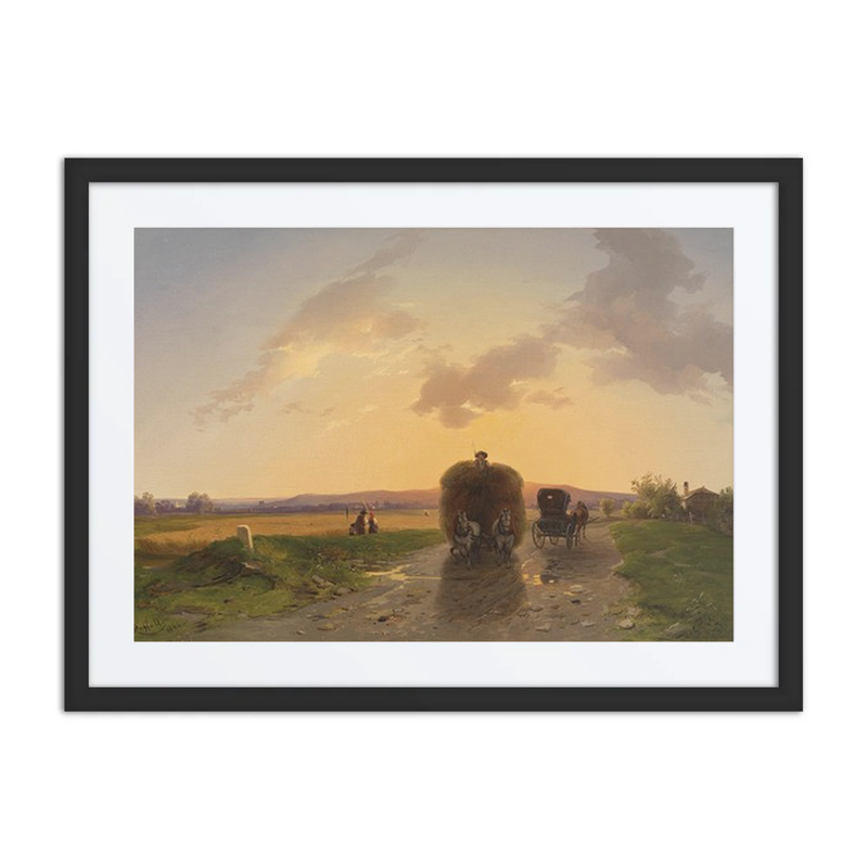 Returning from the Field at Sunset