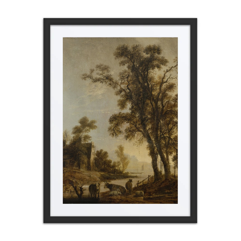 River Bank with Cattle