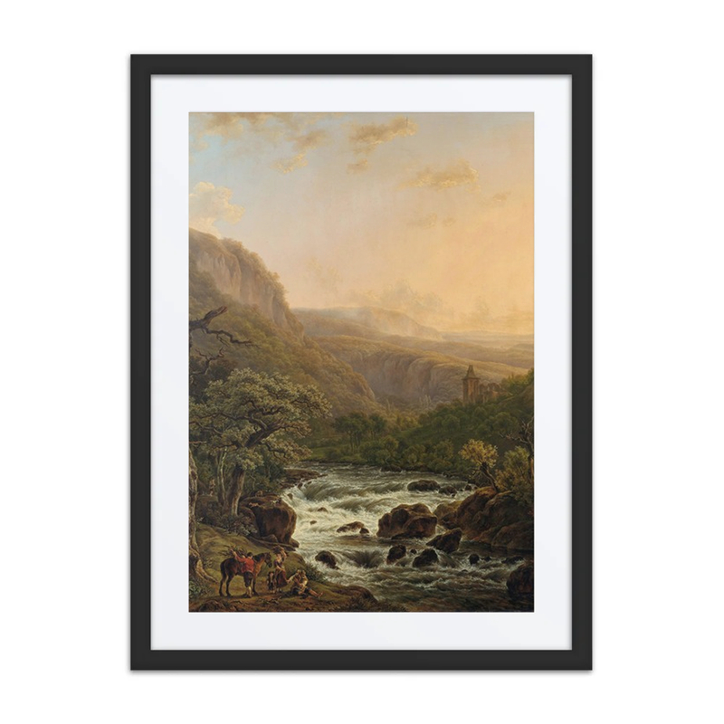 River in the Ardennes at Sunset