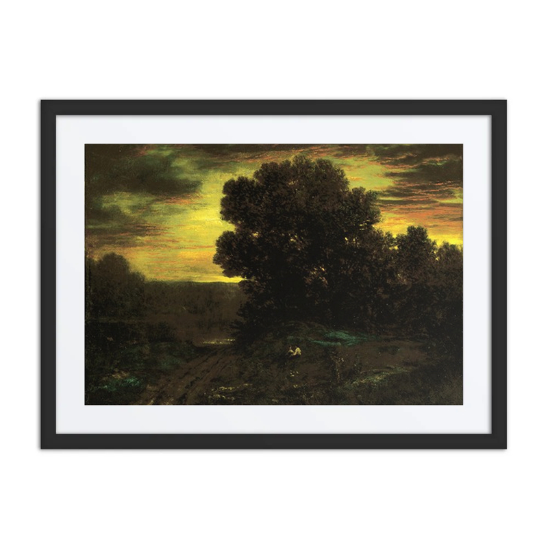 River Landscape at Sunset