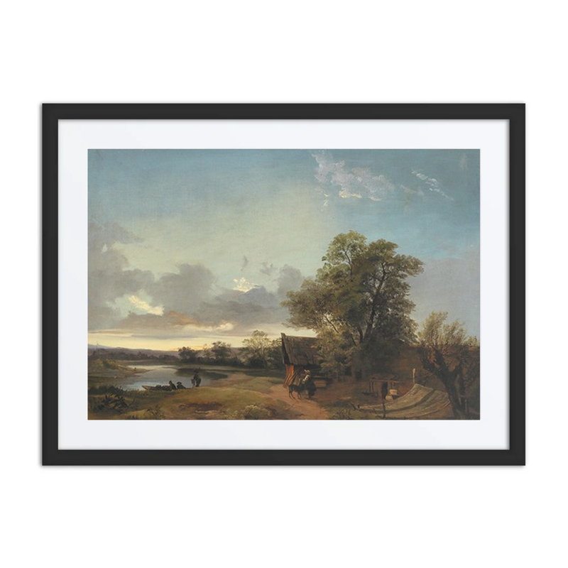 River Landscape in Evening Light