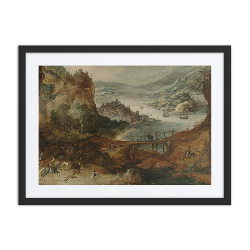 River Landscape with Boar Hunt