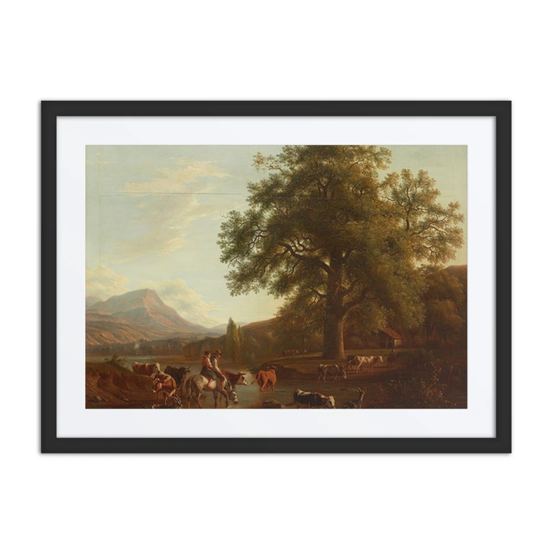 River Landscape with Cattle