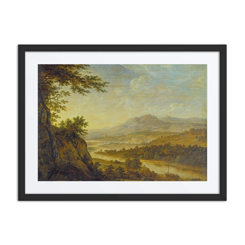 River Landscape with Cliffs