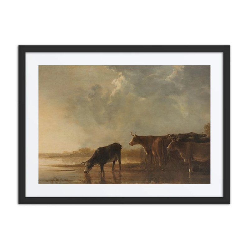 River Landscape with Cows