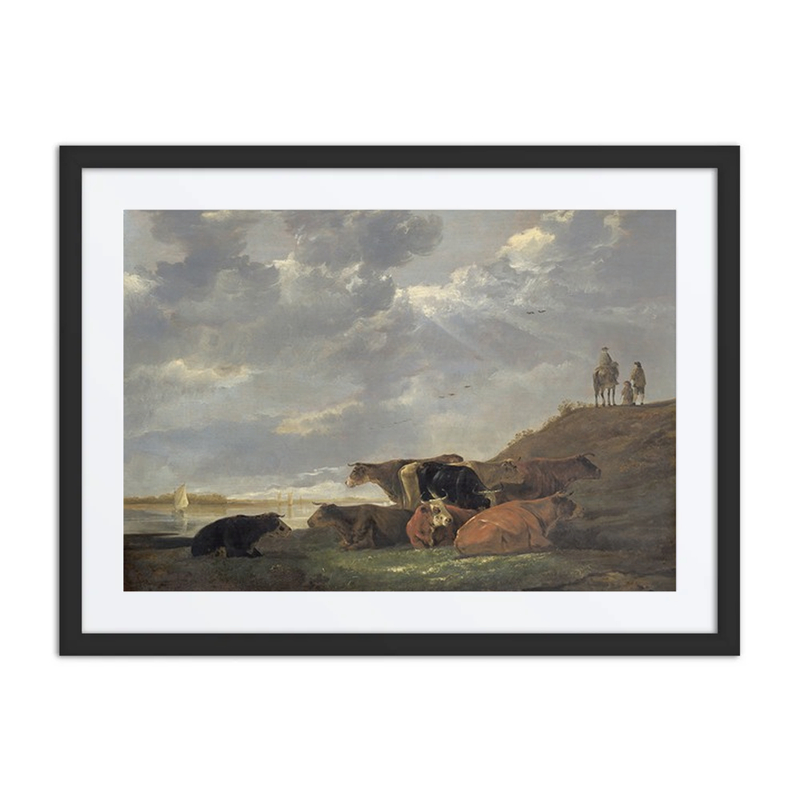 River Landscape with Cows