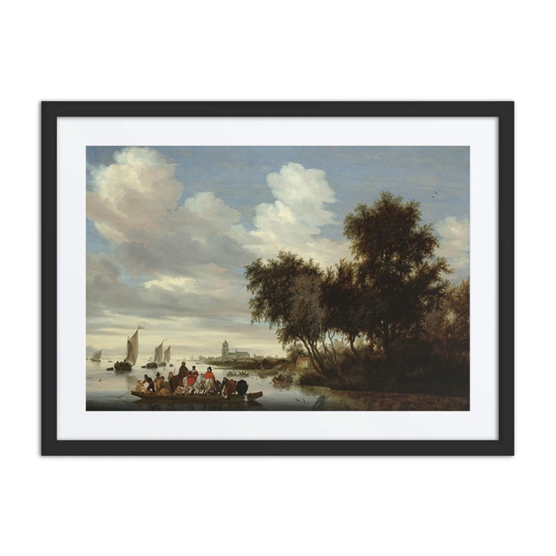 River Landscape with Ferry