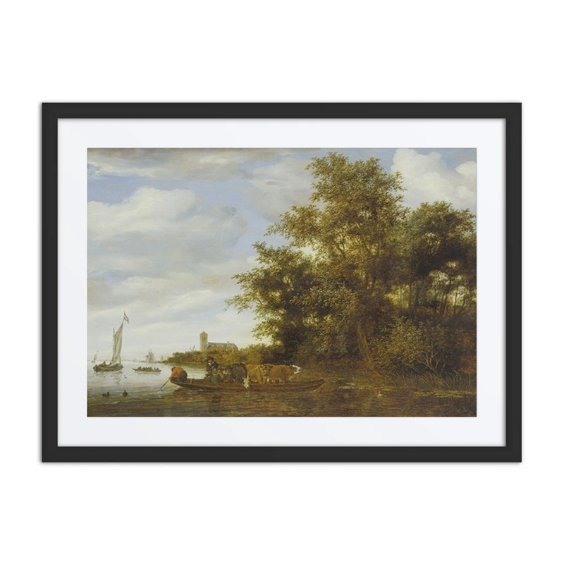 River Landscape with Ferry