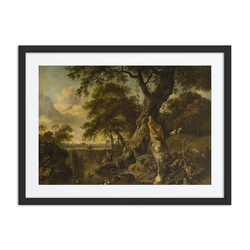River Landscape with Fisherman and Hunter