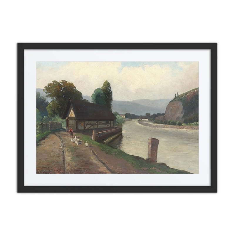 River Landscape with Goose Girl