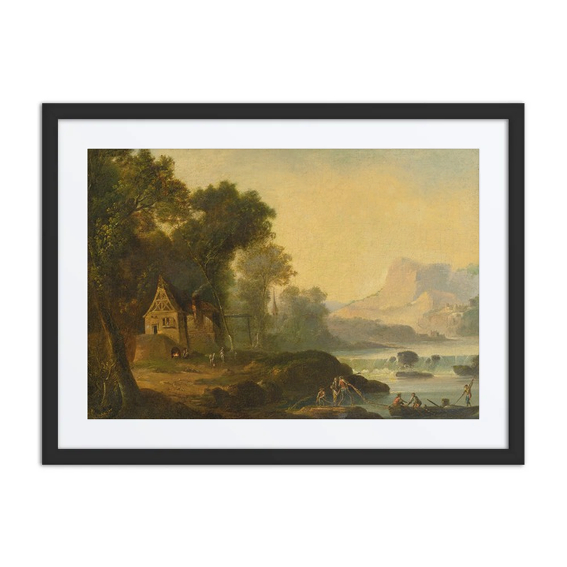 River Landscape with Mill and Figures