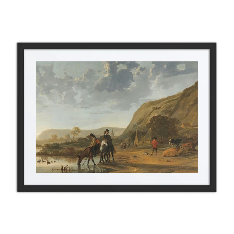 River Landscape with Riders