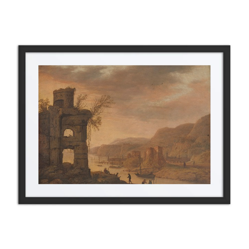 River Landscape with Ruins