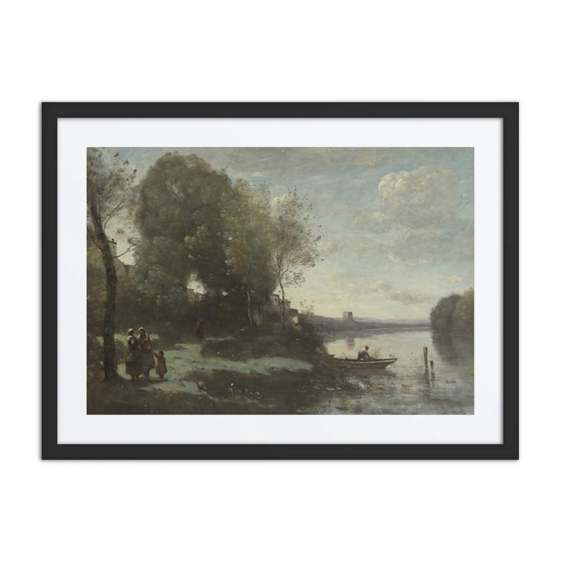 River with a Distant Tower