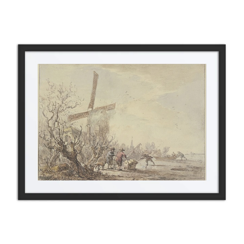 Riverbank with Windmill