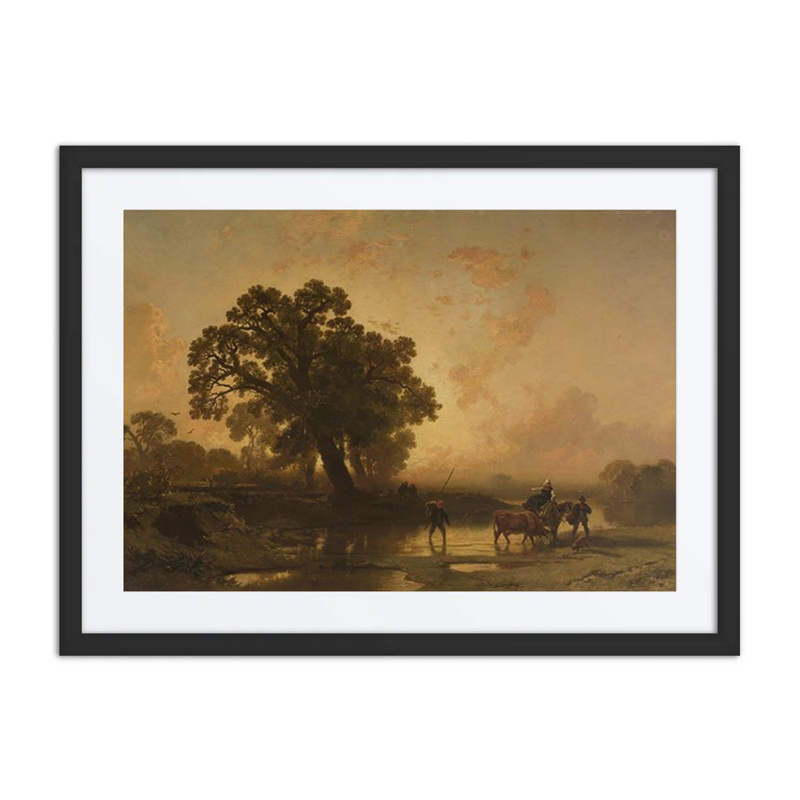 Riverside Landscape at Sunset