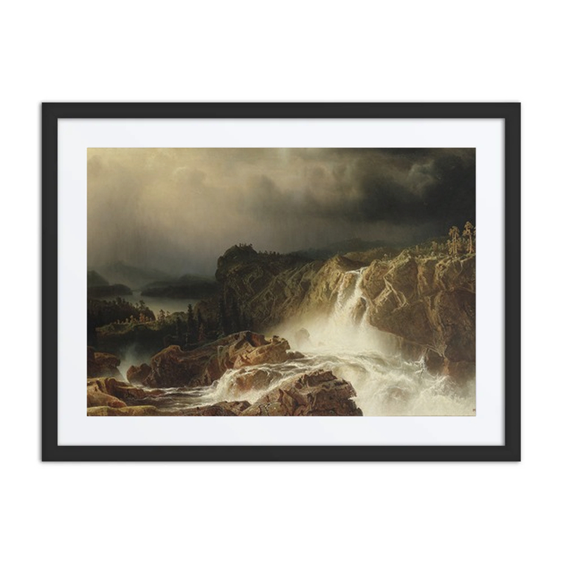 Rocky Landscape with Waterfall