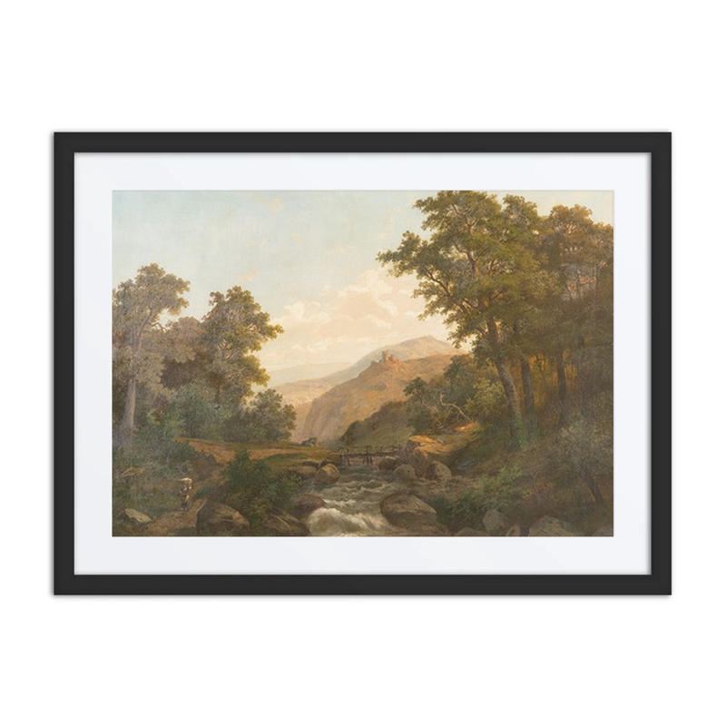 Romantic Landscape with Castle and Wild Stream