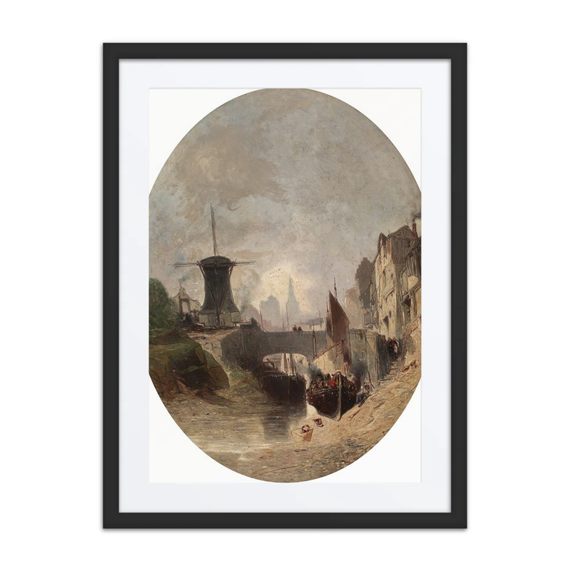 Romantic Landscape with Windmill