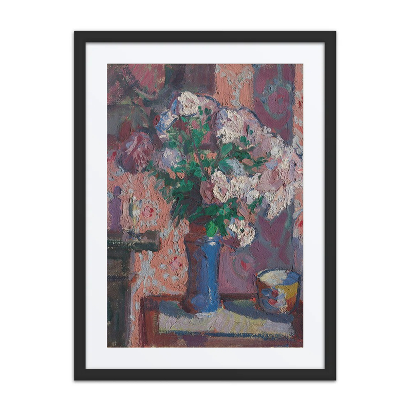 Roses in a Blue Vase