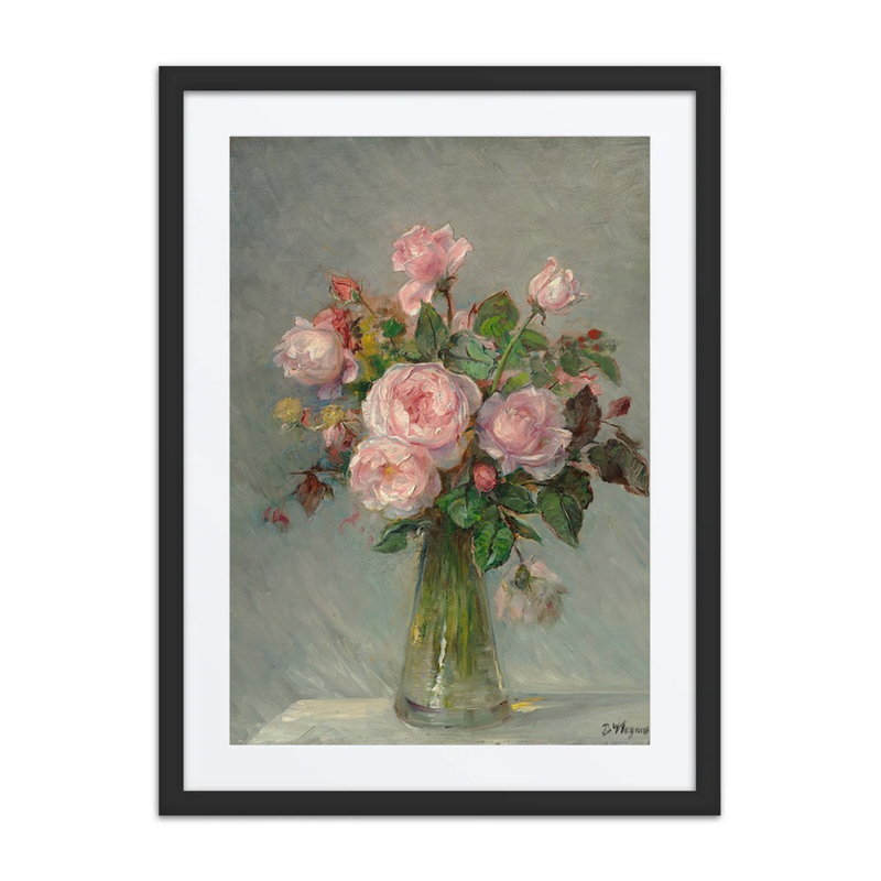 Roses in a Glass Vase